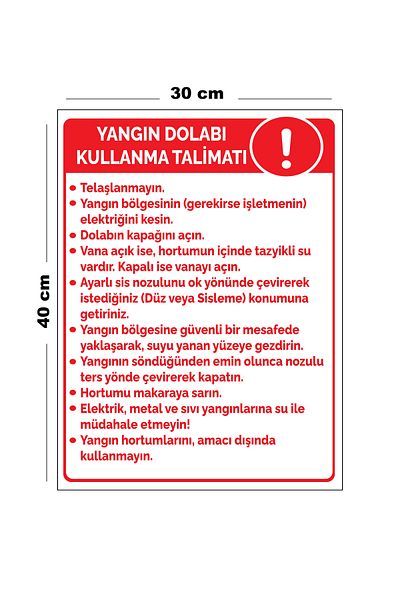 Lucena Metal Fire Cabinet Instruction to Operate 30cm X 40cm A3 Size Warning Sign Directional Sign
