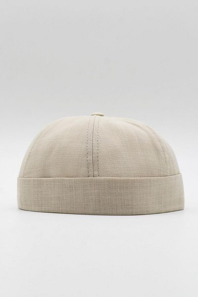 Külah Ecru Linen Summer Cap Docker Hat