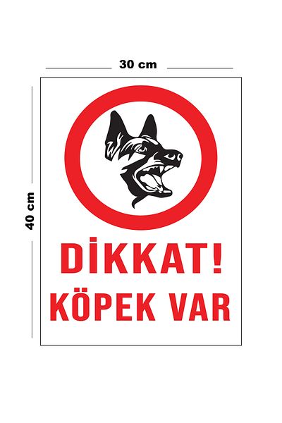 Lucena Metal Caution Dog Present 30 cm X 40 cm A3 Size Warning Sign Diversion Sign