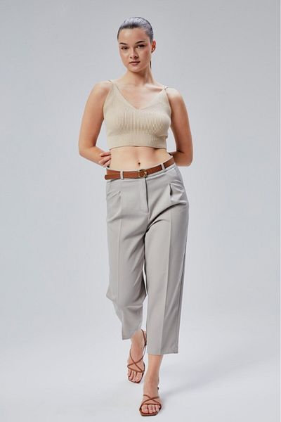 Jamila Belted Carrot Cut Women's Trousers