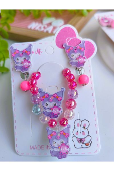 Nisankids Kuromi Earrings-Ring-Bangle Set of 3