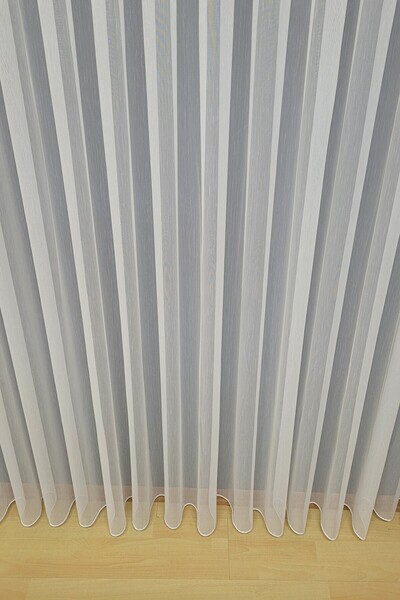 Cem al Tekstil TTM Düz Tül Ütü İstemez Kırışmaz (1/3 SIK PİLE) Pileli Keten B...