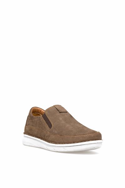 Ayakkabı Fuarı Elit Mzv7041N Men's Genuine Nubuck Leather Casual Shoes Brown