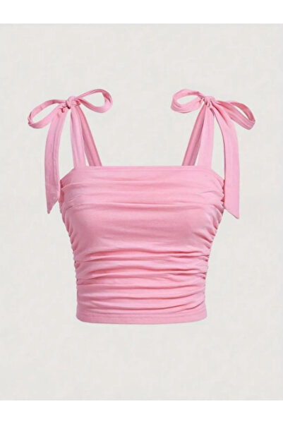 MOONBULL Γυναικεία μπλούζα με λεπτομέρεια δεσίματος στους ώμους