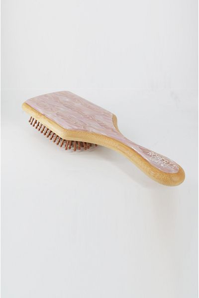 Roberta Lorenz Pink Pearlescent Natural Bamboo Comb
