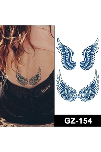 incebeltayt 1 Ay Kalıcı Gerçek Dövme Görünümlü Kanat Dövmesi