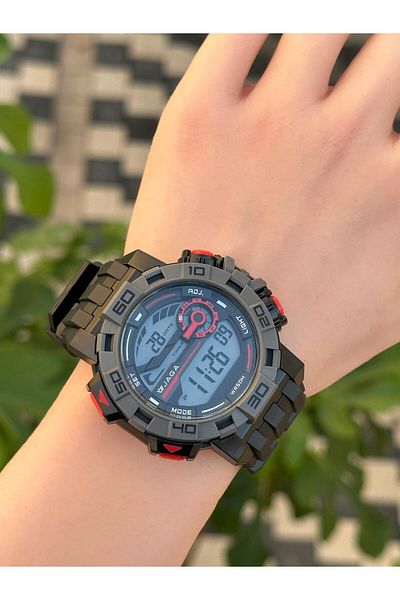Jaga Digital 2 Years Warranty Alarm+Stopwatch+Light and Calendar 5 Atm Young Sports Men's Wristwatch Jg002