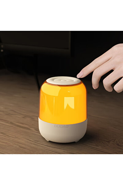 DUDAO Boxă wireless, Bluetooth 5.0, 5 W, baterie de 1200 mAh, iluminare RGB, LED, cititor de carduri TF/SD - Alb