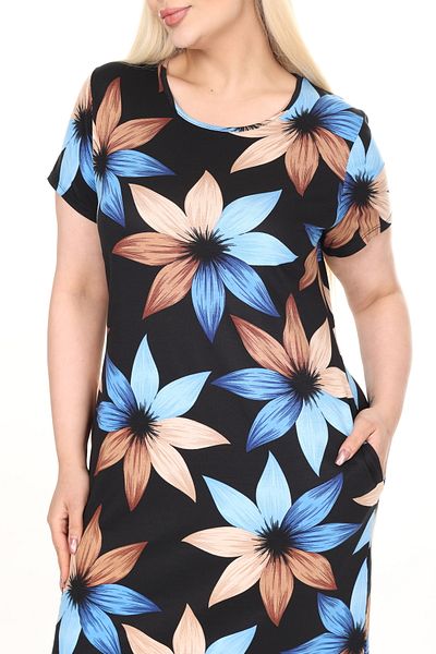 rotop Casual dress Lola, model 72, with pockets, Color Black, Size 52