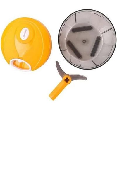 CLASSYTOUCH Manual Food Chopper & Blender – Powerful Hand Processor for Vegetables – Yellow & White
