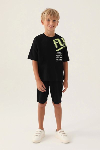 Rolypoly Boy's Black Bermuda Suit