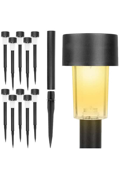 varioshop Set 10 lămpi solare de grădină VarioShop®, iluminare LED, IP44 pentru alei, terase, spații exterioare, calde