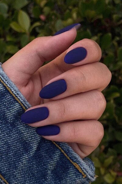 TAKIŞTIR Lacivert Renk 12'li Takma Takma Tırnak (Yapıştırıcılı)