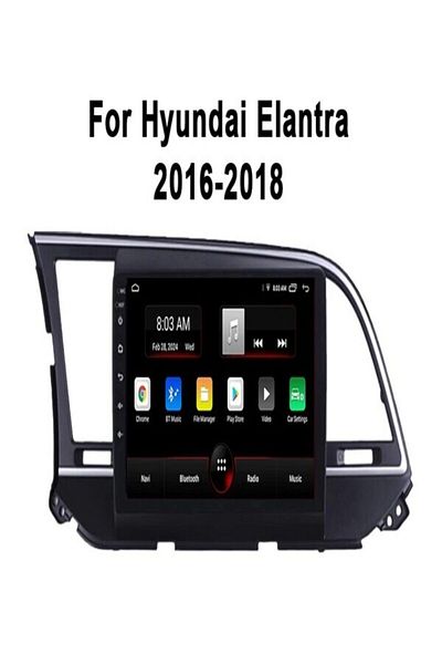 MNT Hyundai Elantra 2016-2019 screen (RAM 2 - ROM 32) supports CarPlay & Android Auto / 1080p resolution