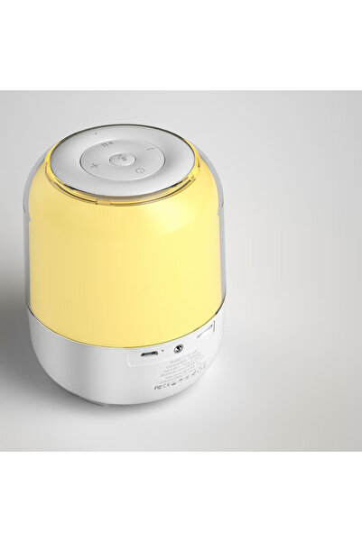 DUDAO Boxă wireless, Bluetooth 5.0, 5 W, baterie de 1200 mAh, iluminare RGB, LED, cititor de carduri TF/SD - Alb