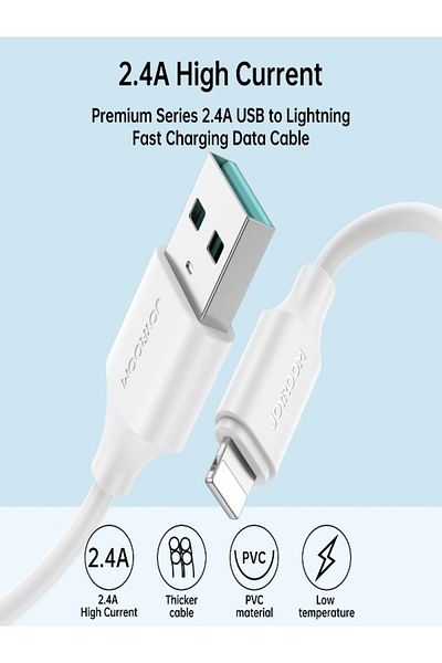 Joyroom Joyroom USB/Lightning Cable 2.4A 1m white(S-UL012A9) White