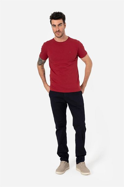 Brothers BĂRBAȚI CU TĂIȚE CASUAL TALIE NORMALĂ PICIOARE DREPTE 5 BUCURI GABARDINE ȚESUT ȚESUT PANTALONI CHINO S