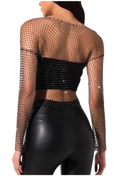 NÜANS MODA بلوزة شفافة