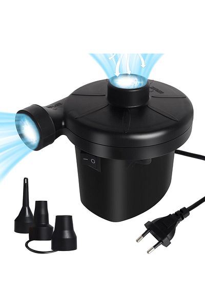 rexa Electric Air Pump 2 in 1 Electric Pump for Air Mattress, Portable Inflator Deflator Pumps with 3 Noz