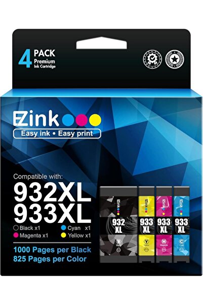 HP 932 933 BEYAZ KUTU MUADİL 6100 6600 6700 7110 7510 7610 7612 (1 Black, 1 C...