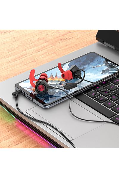 Borofone BM81 Happy Gaming Headset with Microphone Black Top Sound for Immersive Gaming Experiences