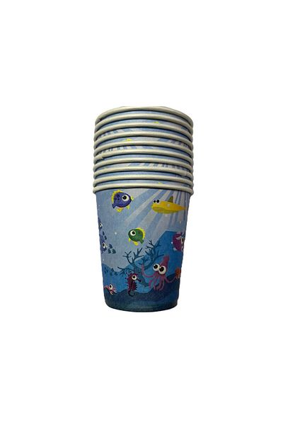KENT Patterned Cardboard Cups 10 Pieces Party Birthday