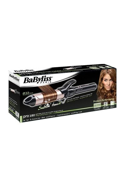 BABYLİSS مكواة تجعيد الشعر بيبي ليس بستة إعدادات حرارة - أسود وذهبي وردي - 32 مم - C452SDE