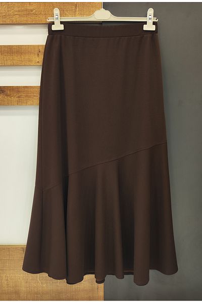 MODA MAÇKA PARK Six Flounces Fish Skirt with Elastic Waist
