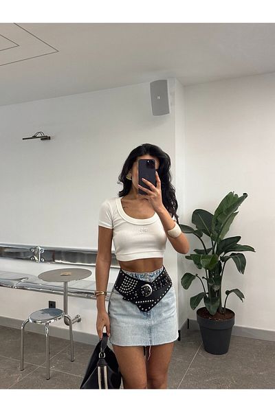 mydukkan.co Wide Collar Printed Crop