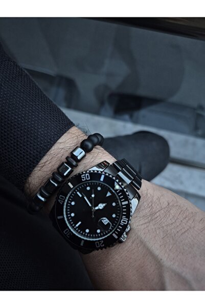 Spectrum Men's Wristwatch with Calendar, Phosphor Quadrant, Black Color