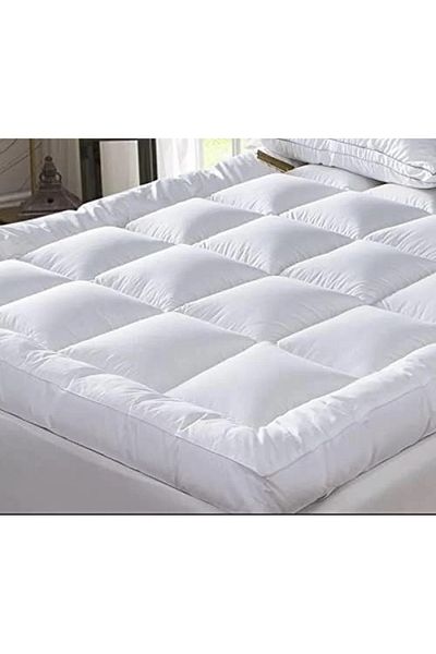 Gerenic 14cm Microfiber Mattress Topper with Full Elastic Microfiber Frame - White - Choose Size