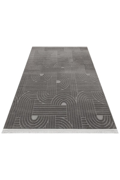 Nun Halı Pinterest Desenli Yumuşak Dokulu Casablanca Antrasit