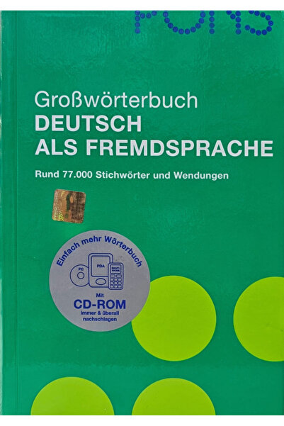 Pons Grossworterbuch Deutsch Als Fremdsprache Almanca Almanca Büyük boy 77.000 kelime