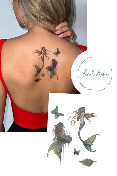 TAKIŞTIR Geçici Deniz Yıldızı Figürlü Simli Dövme Tattoo