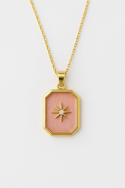 MakeWell Polar Star Design Black Colors Chain Necklaces