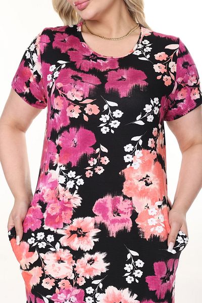 rotop Rochie casual Lola, model 5, cu buzunare, Culoare Alb, Marime 52