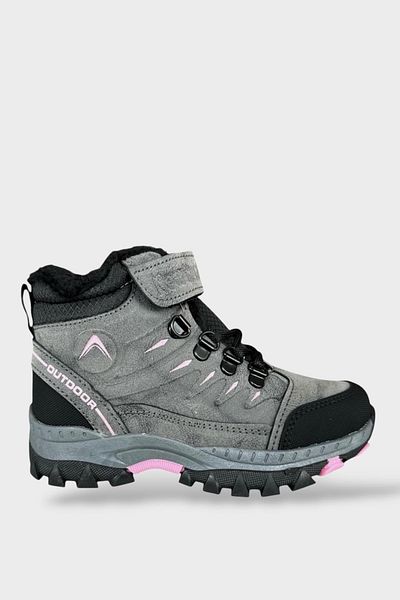 Liger Velcro Zippered Wool Inside Cold Proof Outdoor Daily Παιδικές Μπότες ΚΑΠΝΙΣΜΕΝΟ - ΡΟΖ