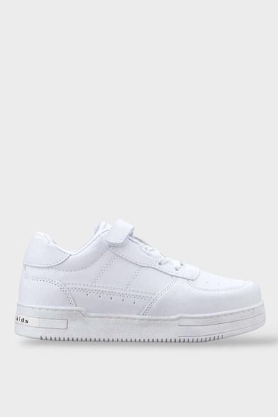 Liger Girl's Sneakers with Shiny Stone Detail - WHITE