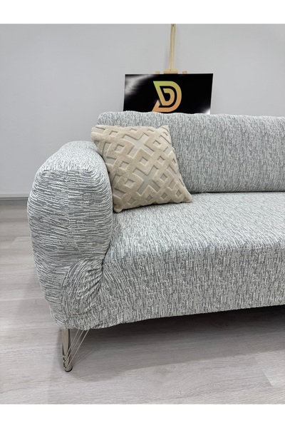 dyg home Jakarlı 3kişilik Koltuk Örtüsü Çekyat Kanepe Koltuk Kılıfı Sofa Cover