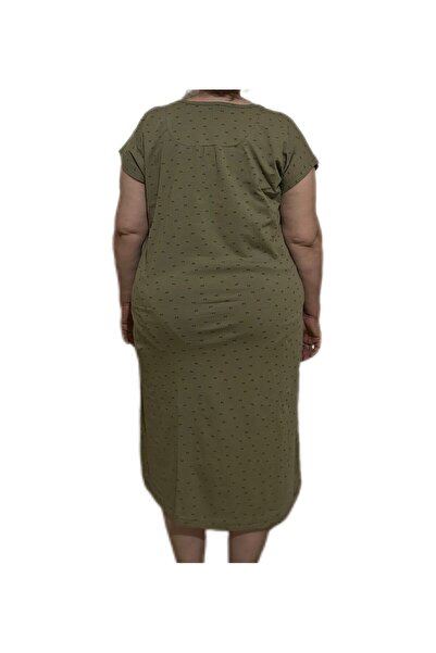 İpek Women's Short Sleeve Plus Size 100% Cotton Nightdress/Dress