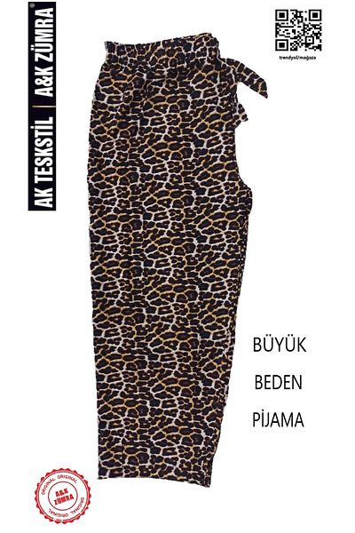 A&K ZÜMRA Mother Model Viscose Pajamas Bottom Plus Size