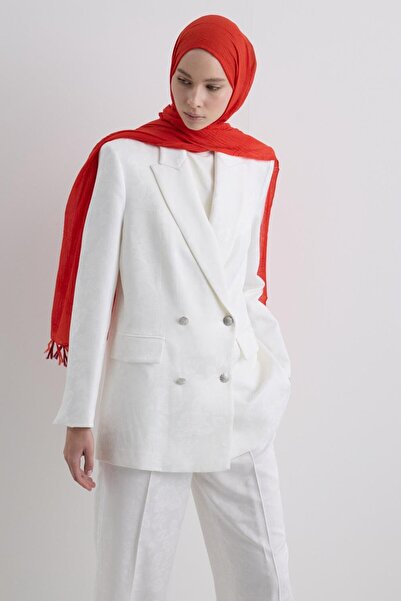 Fenza Lilyum Coral Fringe Tassel Cotton Shawl