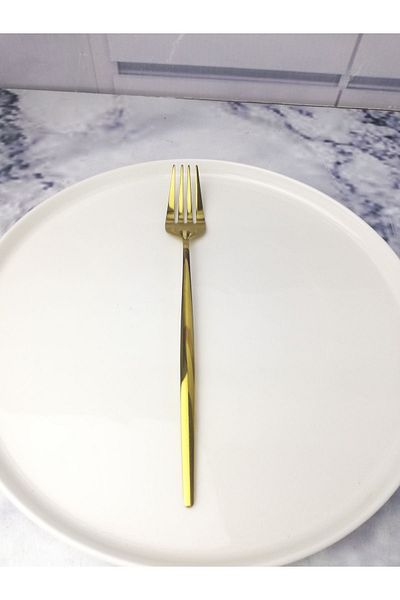 TARIK HOME GOLD STAINLESS STEEL 6 PIECES DINING FORK