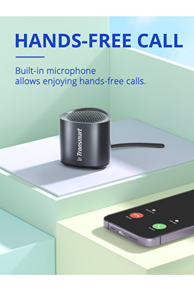 Tronsmart مكبر صوت ترونسمارت نيمو صغير محمول بتقنية البلوتوث، مقاوم للماء IPX7، بطارية تدوم حتى 12 ساعة، إقران ستيريو - أسود