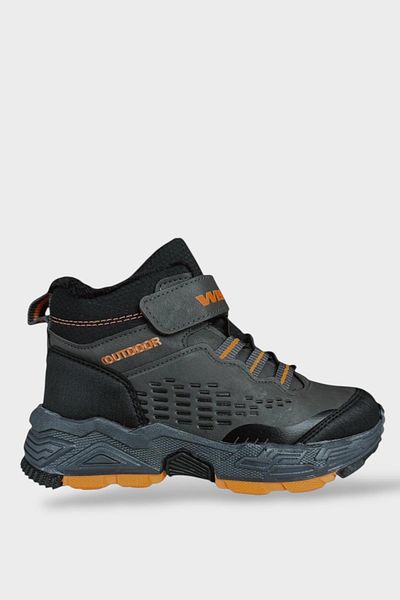 Liger Velcro Wool Inside Cold Proof Outdoor Daily Παιδικές Μπότες SMOKE - ΠΟΡΤΟΚΑΛΙ