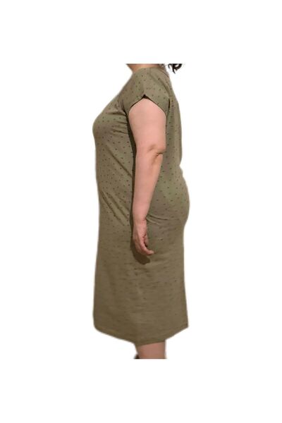 İpek Women's Short Sleeve Plus Size 100% Cotton Nightdress/Dress