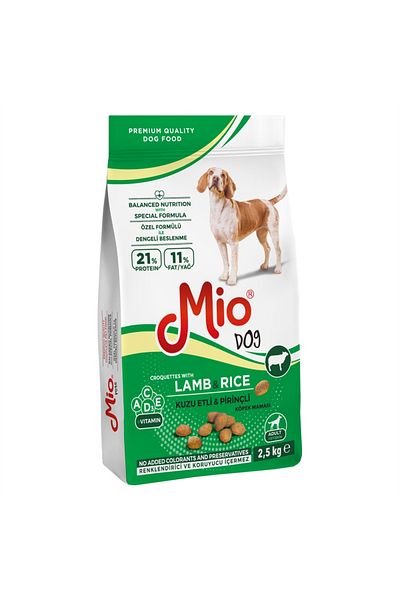 MİO Hrana uscata caini 15Kg❤️, Cutie 6 Saci 2.5Kg, boabe caini Mio Dog, Premium hrana caini⭕ miel orez