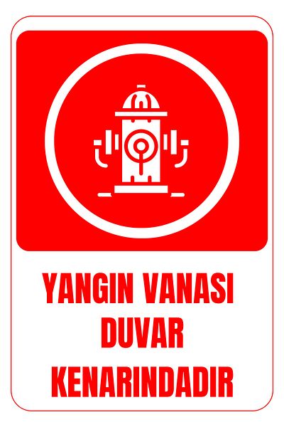 Girl Power 35 X 50 Fire Valve Is on the Wall Edge Warning Sign 3 mm Foil Printing on Dekota