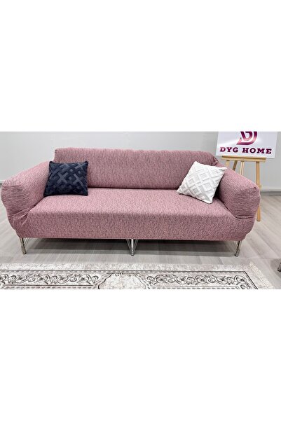 dyg home Jakarlı 3kişilik Koltuk Örtüsü Çekyat Kanepe Koltuk Kılıfı Sofa Cover