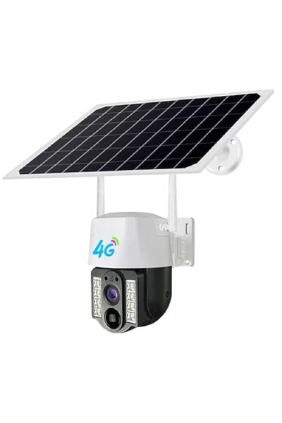 ELMHURST 4G Outdoor Surveillance Camera with Solar Panel, WiFi, SIM Card, 8MP, Rotation, Bidirectional Commun